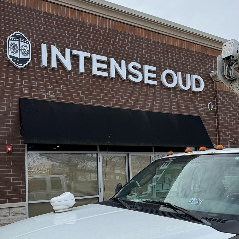Intense Oud — White Channel Letters — Magic Sign Design Chicago