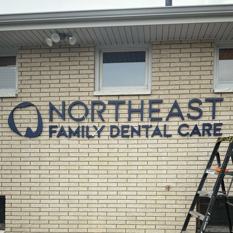 Northeast Family Dental — Dimensional Letters — Magic Sign Design Chicago