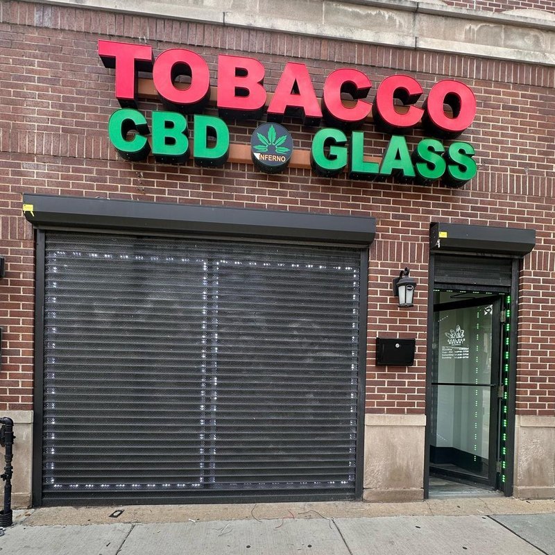 Tobacco CBD Glass — Colorful Letters — Magic Sign Design Chicago